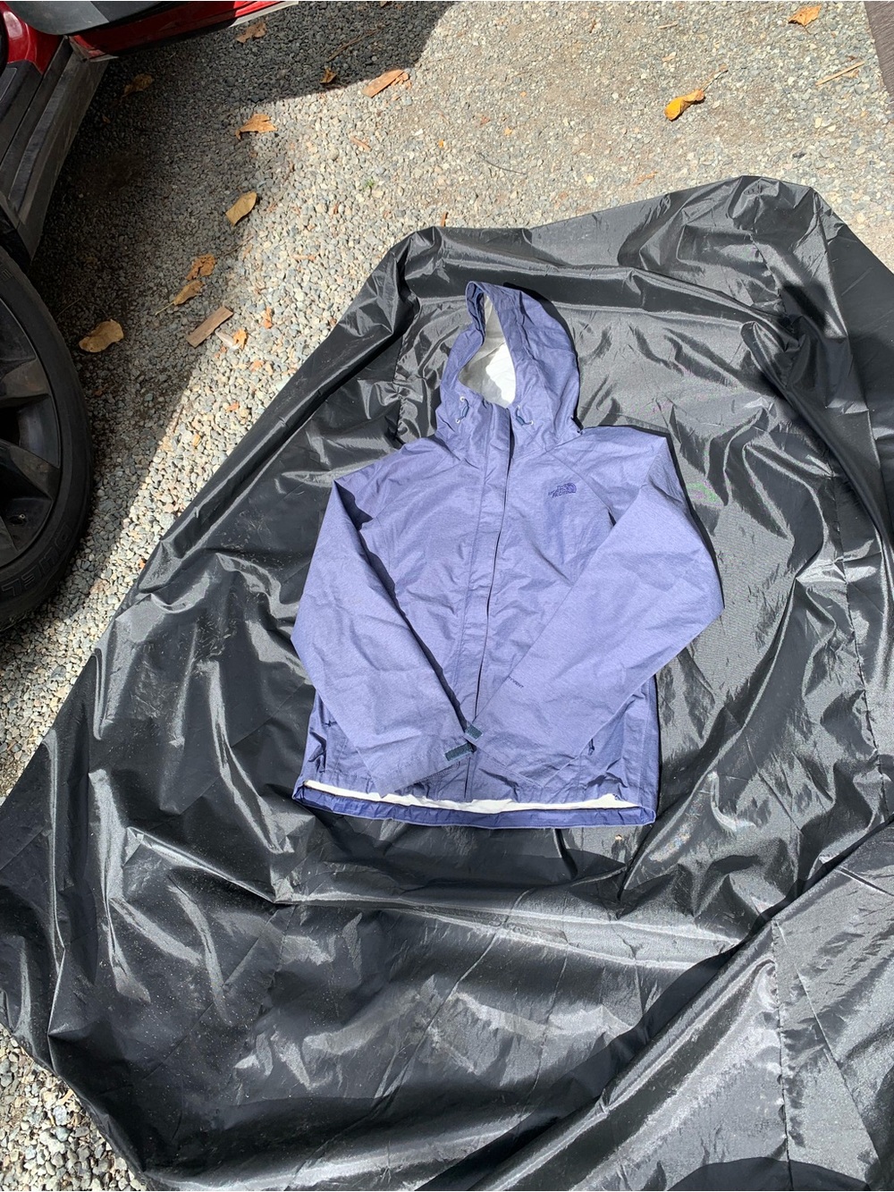 The North Face Women's Purple Hooded Rain Jacket